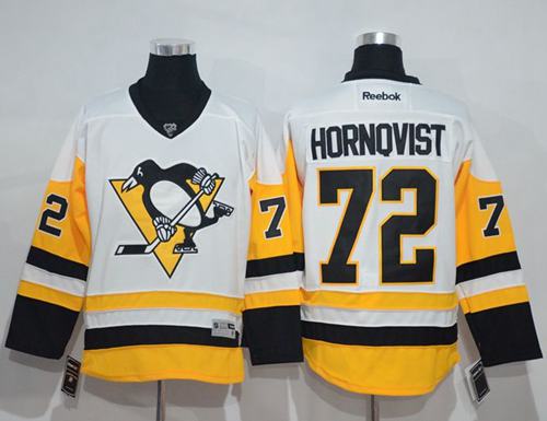 Penguins #72 Patric Hornqvist White New Away Stitched NHL Jersey